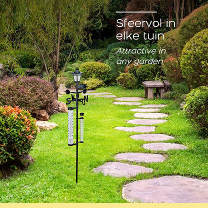 Orange Donkey Solar Weerstation 3-in-1 – Tuin Weerstation met Regenmeter, Windmeter & Thermometer