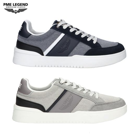 PME Legend Grummer Sneakers – Heren Sneakers van Leer & Textiel