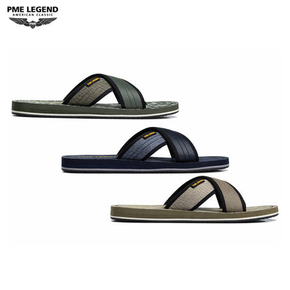 PME Legend Haig Slippers Heren – Comfortabele Slippers in Groen, Blauw en Beige