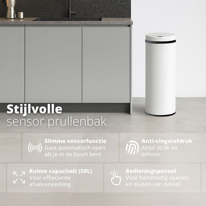 Peak Sensor Prullenbak 50L – Hygiënisch en Modern