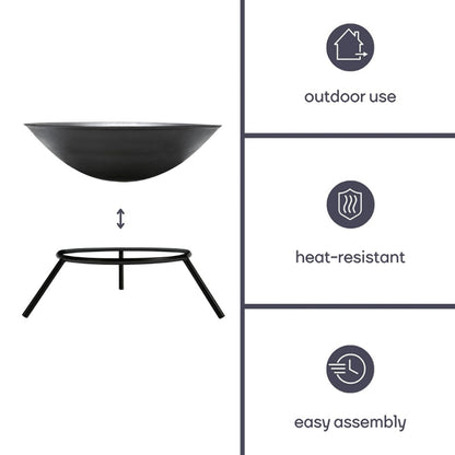 Perel Vuurkorf Gietijzer 56 cm – Robuuste Fire Bowl voor Tuin en Terras