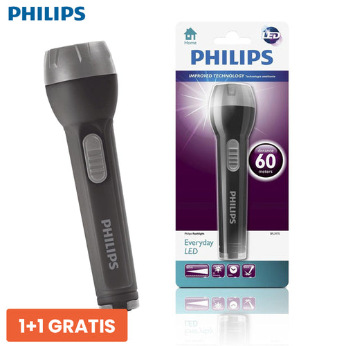 Philips Flashlight Zaklamp – Tot 60 Meter – 1+1 Gratis