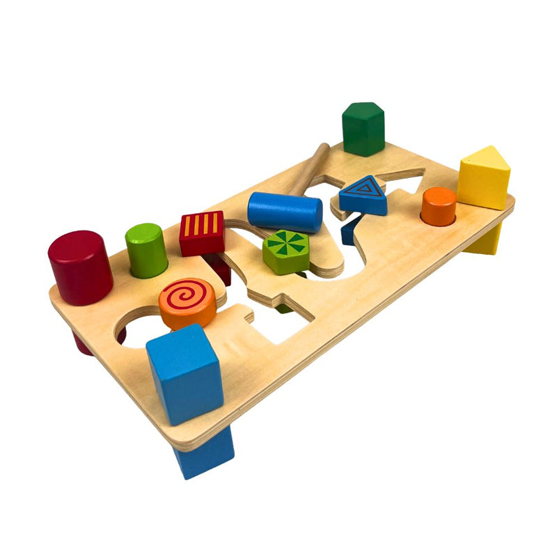 Playwood Houten Hamerbank – Educatief Speelgoed met Motorische Vaardigheden