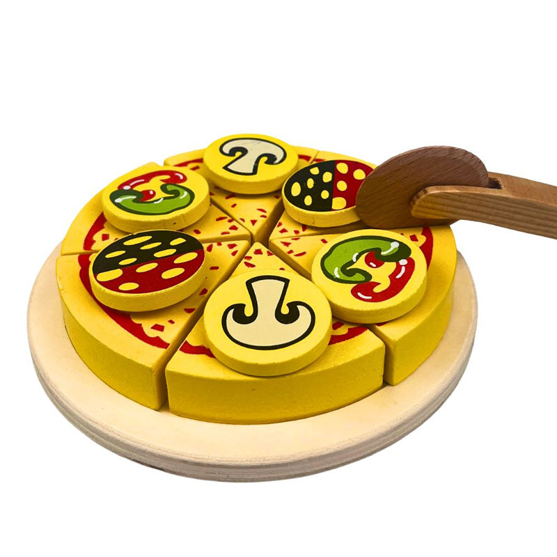 Playwood Houten Pizza Speelset – Pizza Slices in Opbergkoffer voor Kinderen
