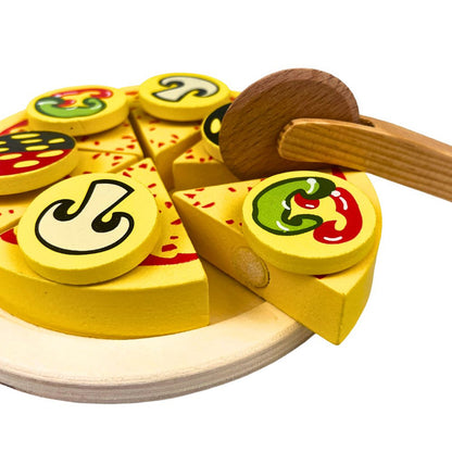 Playwood Houten Pizza Speelset – Pizza Slices in Opbergkoffer voor Kinderen