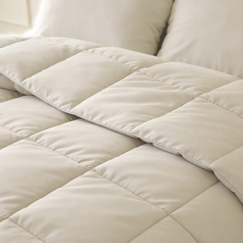 Lazy Dekbed Percale – Antraciet, Taupe & Beige