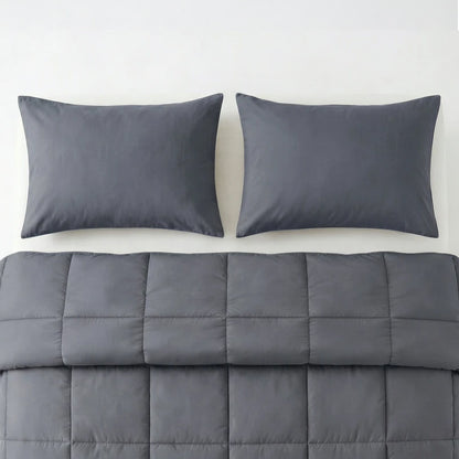 Lazy Percale Kussenslopen 2‑Pack – Antraciet, Taupe & Beige (60×70 cm)