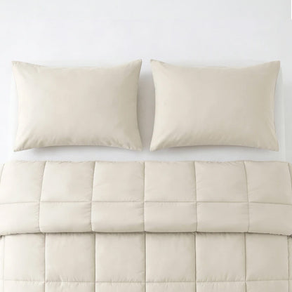 Lazy Percale Kussenslopen 2‑Pack – Antraciet, Taupe & Beige (60×70 cm)