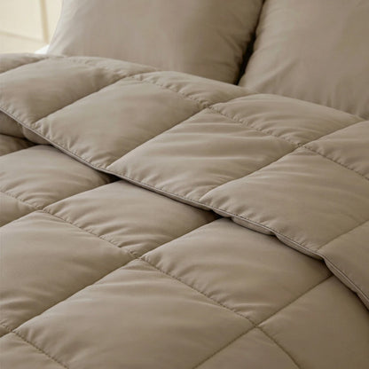 Lazy Dekbed Percale – Antraciet, Taupe & Beige