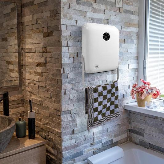 Badkamer heater met inbegrepen handdoekenrek