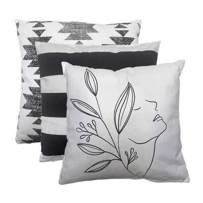 Quentin Sierkussen 45x45 cm – Moderne Zwart/Wit Designs met Vulling