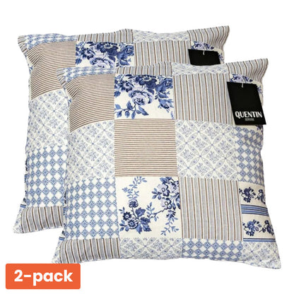 Quentin Sierkussens 40x40 cm 2-Pack – Blueprint Design met Vulling