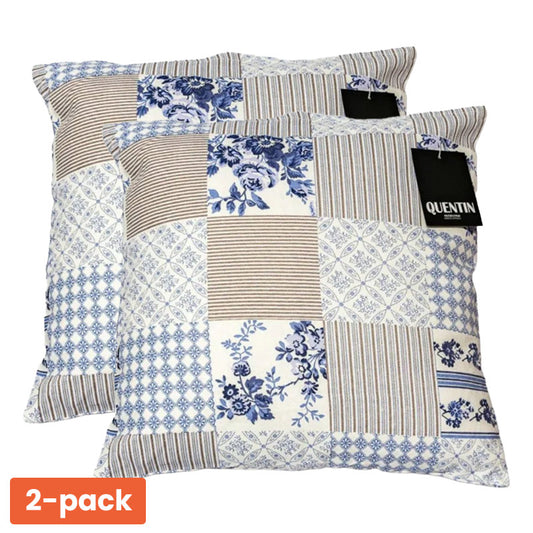 Quentin Sierkussens 40x40 cm 2-Pack – Blueprint Design met Vulling