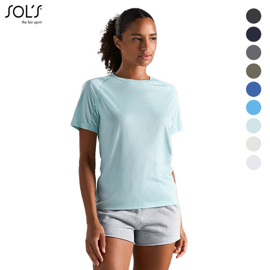 SOL'S Vortex Women Sport T-shirt – Lichtgewicht Dames Sportshirt van Gerecycled Polyester
