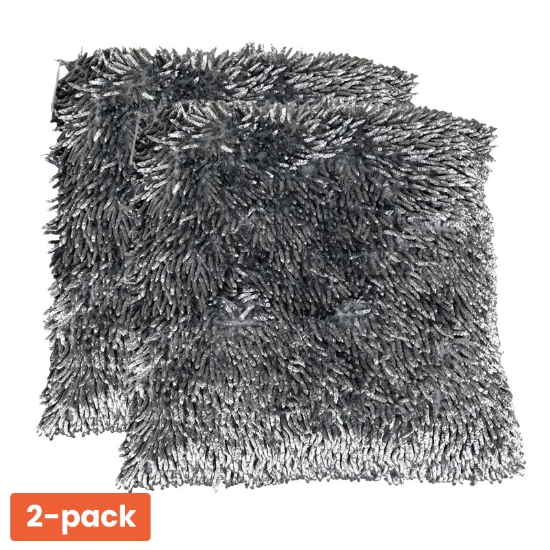Shaggy Sierkussens 40x40 cm 2-Pack – Zachte Katoenen Kussens in 3 Kleuren