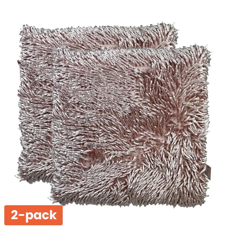 Shaggy Sierkussens 40x40 cm 2-Pack – Zachte Katoenen Kussens in 3 Kleuren