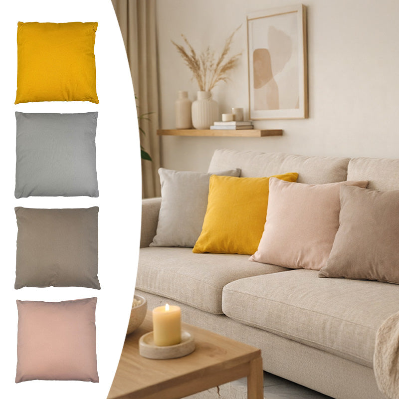 Sierkussens 40x40 cm 2-Pack – Katoenen Kussens in 4 Kleuren