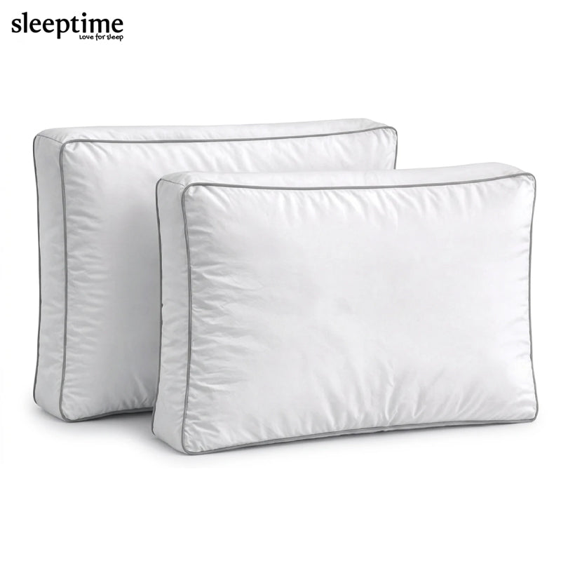 Sleeptime Box Cotton Kussens 2-Pack – Comfortabele Hoofdkussens 50x60x10 cm