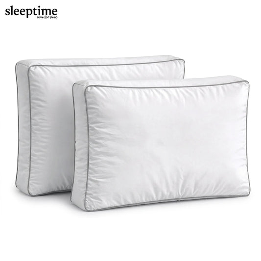 Sleeptime Box Cotton Kussens 2-Pack – Comfortabele Hoofdkussens 50x60x10 cm