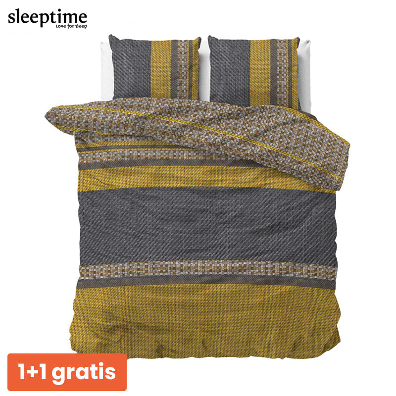 1+1 actie - Dekbedovertrek Altor Goud
