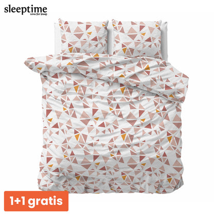 1+1 actie - Dekbedovertrek Bella Wit