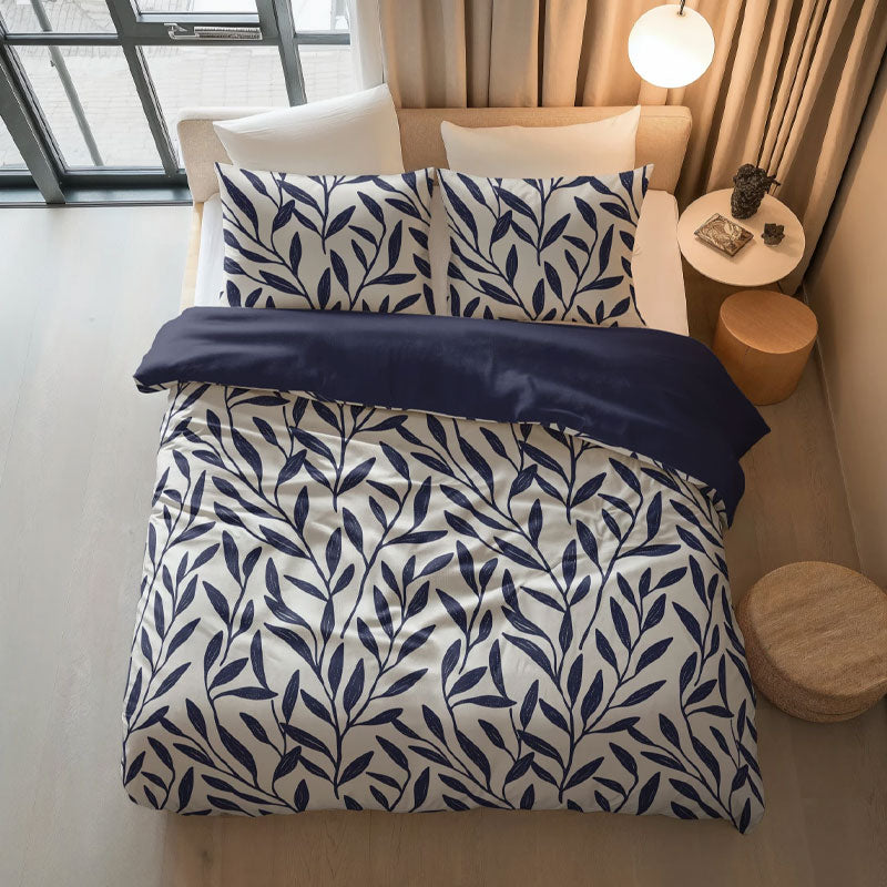 Pure Dekbedovertrekken – Blue Regatta, Linear Linen, Blue Willow & Clay Contours