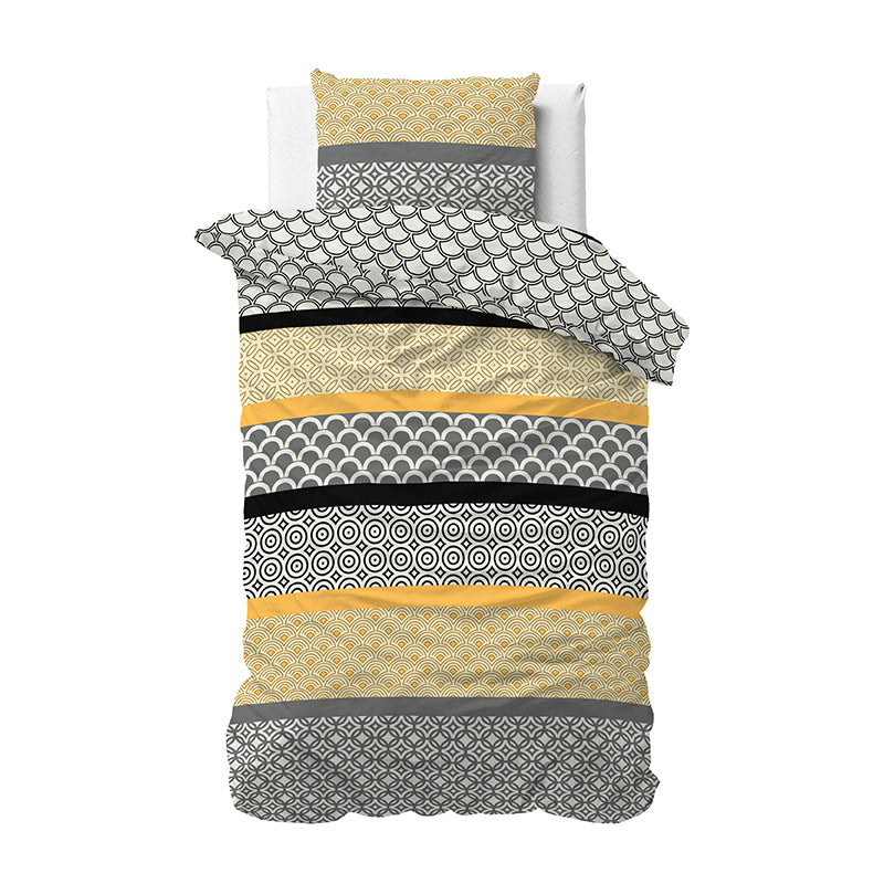 1+1 actie - Dekbedovertrek Chezka Grijs