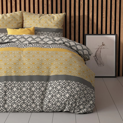 1+1 actie - Dekbedovertrek Chezka Grijs