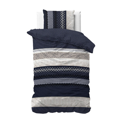 1+1 actie - Dekbedovertrek Elisabeth Navy