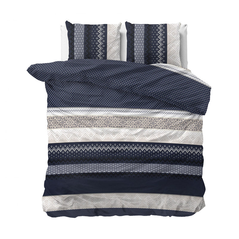 1+1 actie - Dekbedovertrek Elisabeth Navy