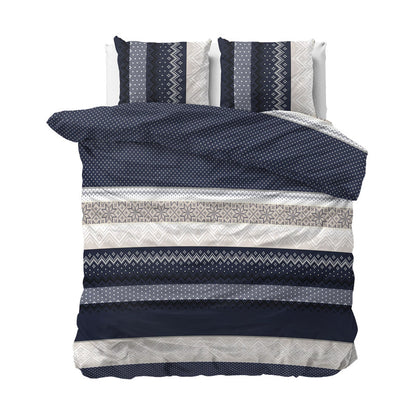 1+1 actie - Dekbedovertrek Elisabeth Navy