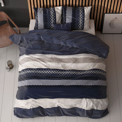 1+1 actie - Dekbedovertrek Elisabeth Navy