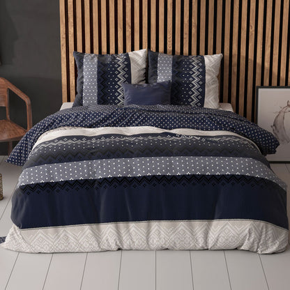 1+1 actie - Dekbedovertrek Elisabeth Navy