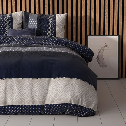 1+1 actie - Dekbedovertrek Elisabeth Navy