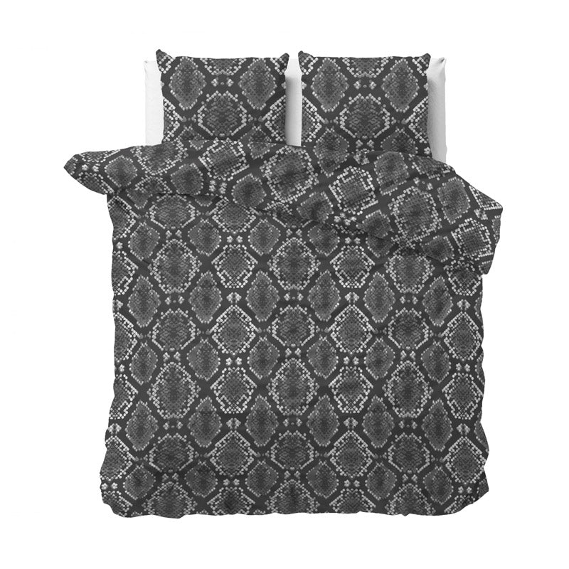 1+1 actie - Dekbedovertrek Riley Antraciet