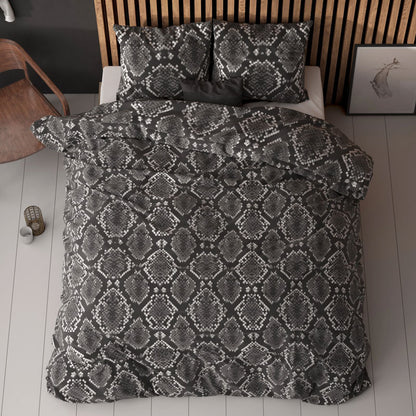 1+1 actie - Dekbedovertrek Riley Antraciet