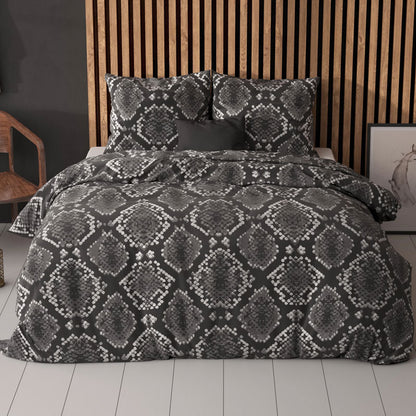 1+1 actie - Dekbedovertrek Riley Antraciet