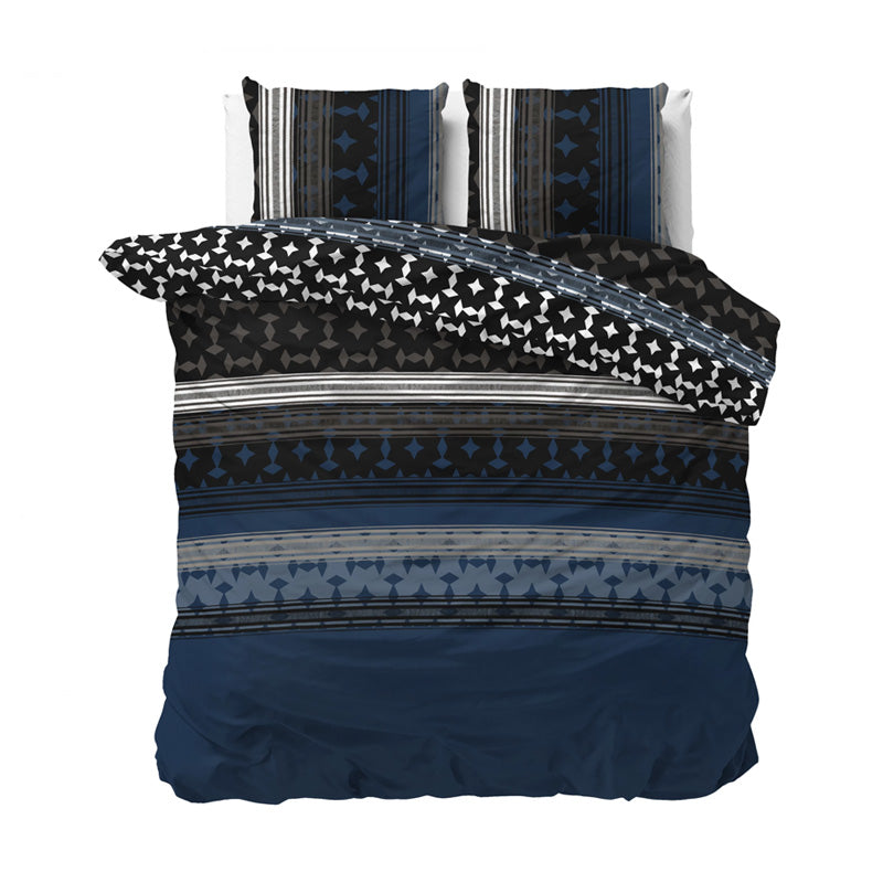 1+1 actie - Dekbedovertrek Scanda Navy