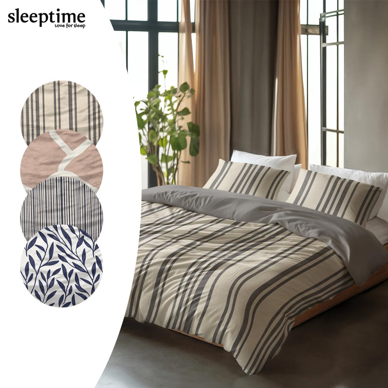 Pure Dekbedovertrekken – Blue Regatta, Linear Linen, Blue Willow & Clay Contours