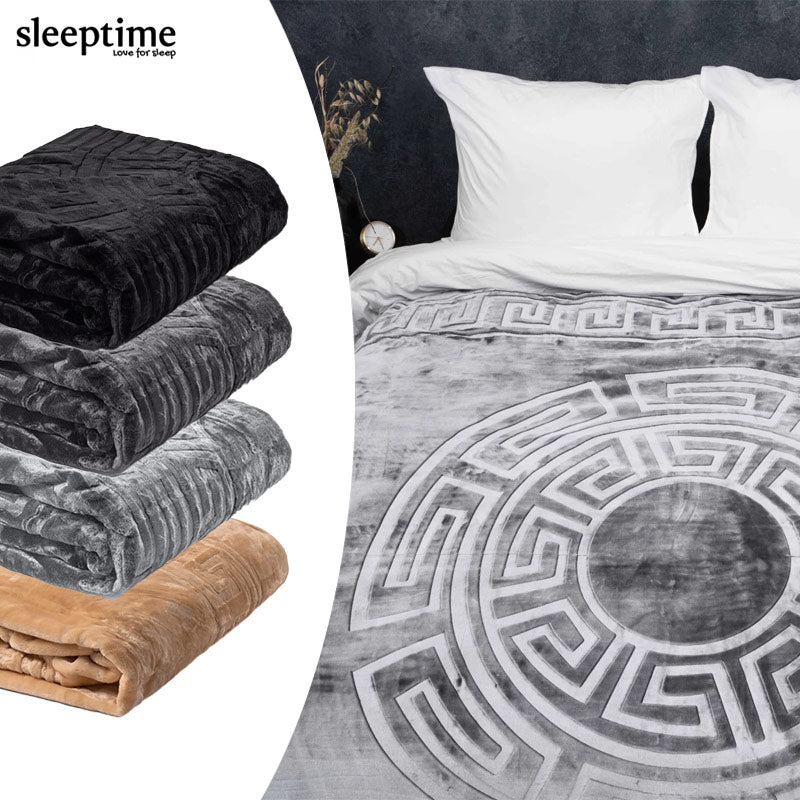 Embossed Zeta Deken 200 x 240 – Zacht, Warm & Stijlvol