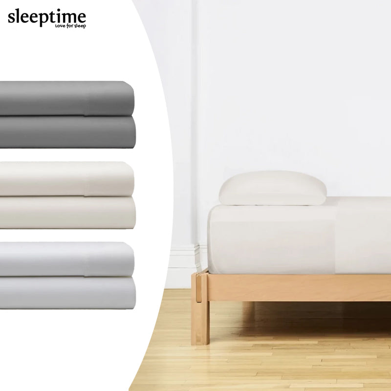 Katoenen Lakens - Wit, Crème & Grijs