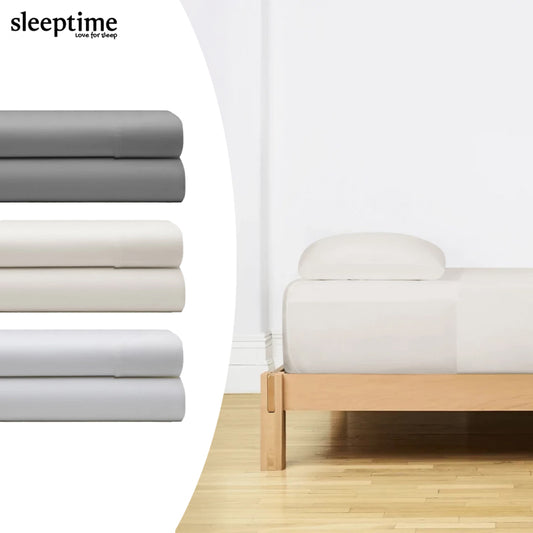 Katoenen Lakens - Wit, Crème & Grijs