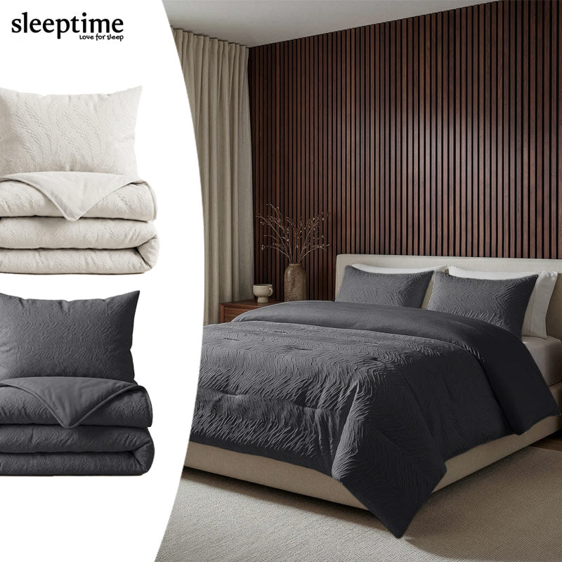 Lazy Dekbed met Kussenslopen – Luxe All-in-One Dekbed Set in Beige & Grijs