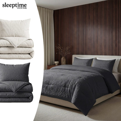 Lazy Dekbed met Kussenslopen – Luxe All-in-One Dekbed Set in Beige & Grijs