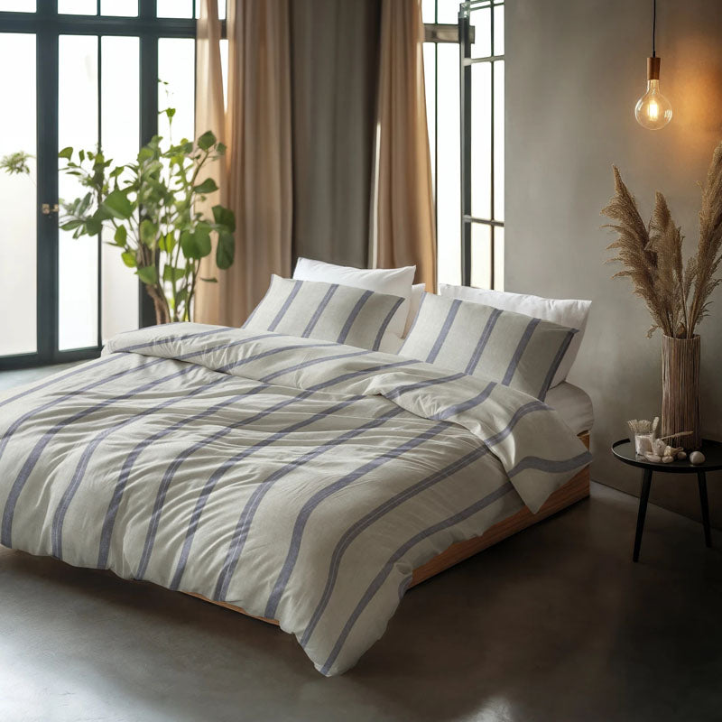 Sleeptime Nautic Beige Dekbedovertrek – Stijlvol en Rustgevend Dekbedovertrek met Maritieme Look