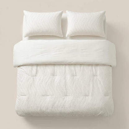 Lazy Dekbed met Kussenslopen – Luxe All-in-One Dekbed Set in Beige & Grijs