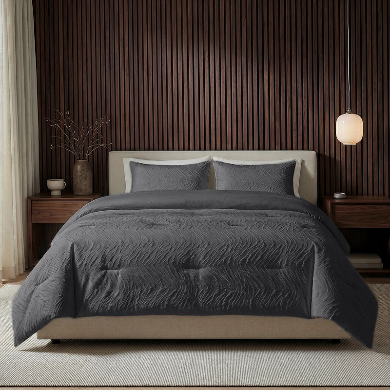 Lazy Dekbed met Kussenslopen – Luxe All-in-One Dekbed Set in Beige & Grijs