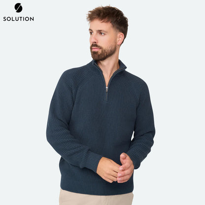 Zipper Pullover Menthon – Amphora & Navy