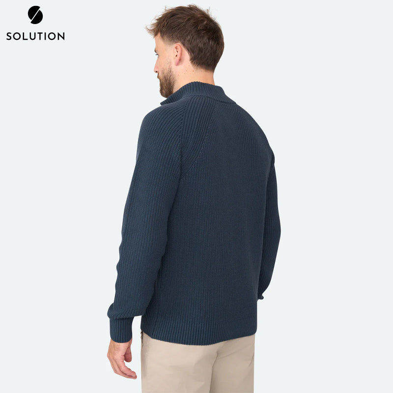 Zipper Pullover Menthon – Amphora & Navy