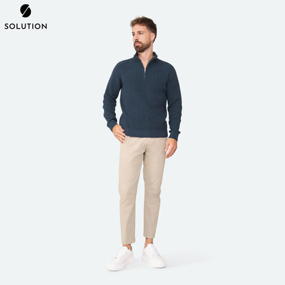 Zipper Pullover Menthon – Amphora & Navy